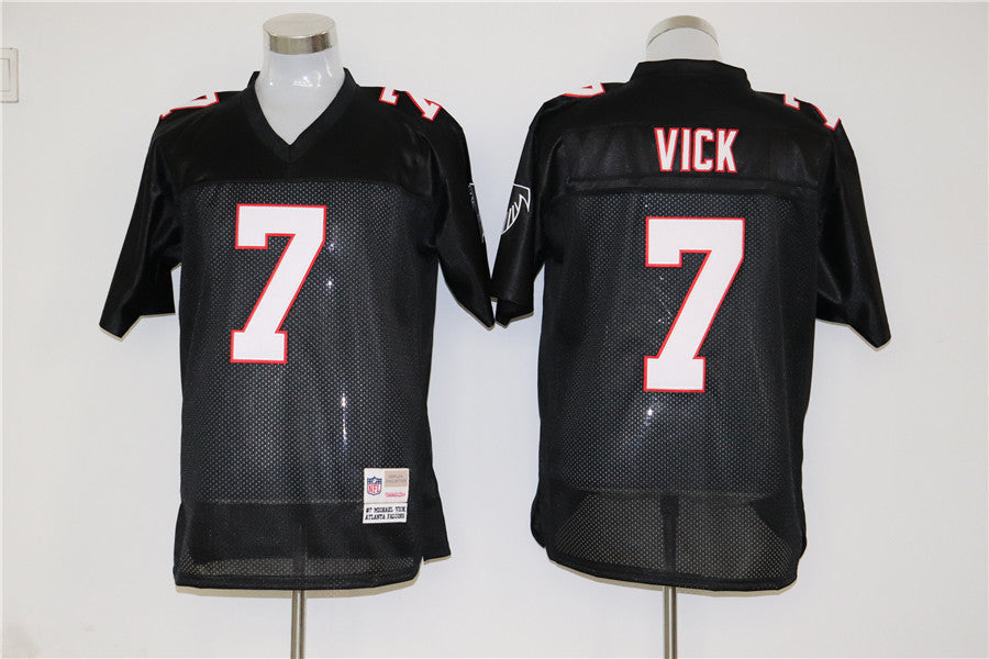 Men's Atlanta Falcons Michael Vick Mitchell & Ness Black Legacy Replica Jersey1