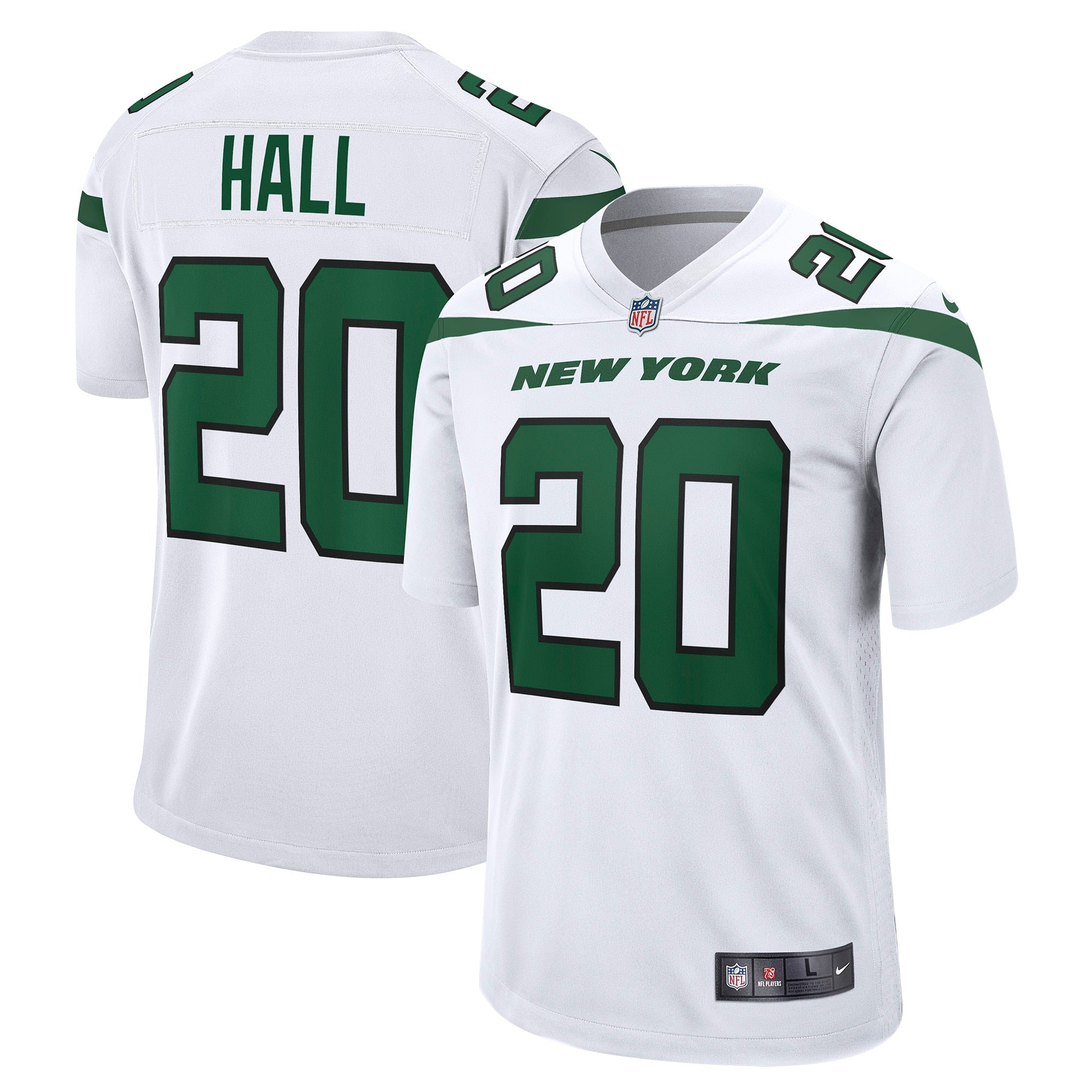 Breece Hall New York Jets Nike Away Game   Jersey - White