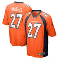 Damarri Mathis Denver Broncos Nike Game   Jersey - Orange