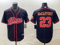 Men's San Francisco 49ers Christian McCaffrey #23 Black Fashion Jersey2 Joint Edition