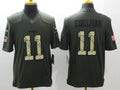 Men's New England Patriots Julian Edelman #11 Army Green Game Jersey1