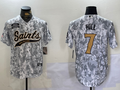 Men's New Orleans Saints Taysom Hill #7 Arctic Camo 2024 Salute to Service Player Jersey1