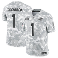 Men's Miami Dolphins Tua Tagovailoa #1 Arctic Camo 2024 Salute to Service Limited Jersey1