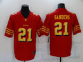 Men's San Francisco 49ers Deion Sanders #21 Red Player Game Jersey1