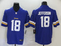 Men's Minnesota Vikings Justin Jefferson #18 Purple Player Game Jersey1
