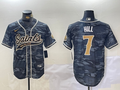 Men's New Orleans Saints Taysom Hill #7 Grey Camouflage Player Jersey1