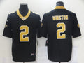 Men's New Orleans Saints Jameis Winston #2 Black Game Jersey1